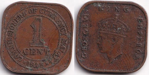 Cent 1945 malaya malaisie - cent,