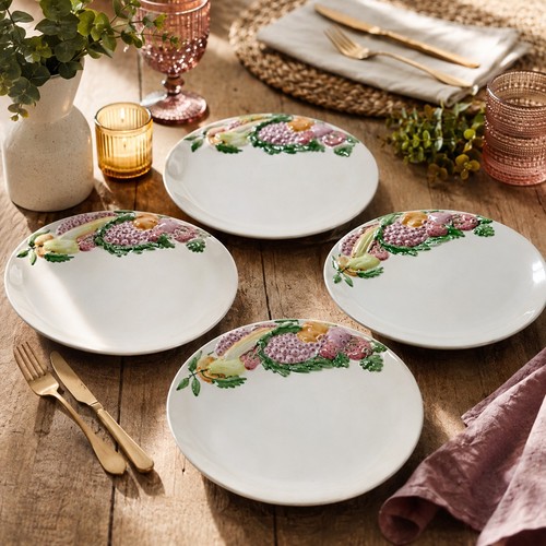 Lot assiettes barbotine - assiettes,