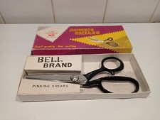 Vintage Pinking Shears Bell Brand Cisailles à Cranter Ciseaux Couture Taille 8"