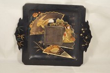 PLATEAU VIDE POCHES ANCIEN LAQUE JAPON ANTIQUE JAPANESE LACQUER