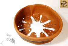 Intérieur cuir couleur tabac et rivet casque allemand M35, 40, 42 WWII repro t58