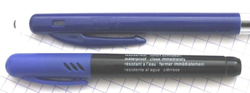 Marqueur bleu noir - bleu,