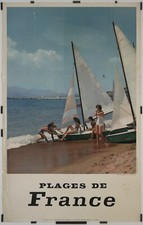 Machatchek Plages de France Circa 1950 Affiche Originale Tourisme Photographie