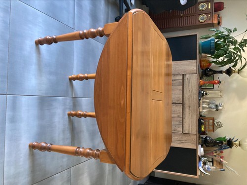 Table merisier massif style - table,