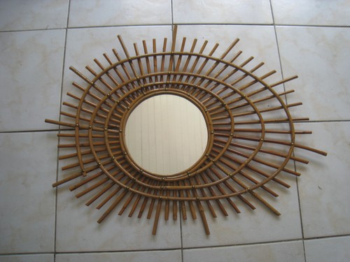 Miroir bambou rotin french - bambou/rotin, "french