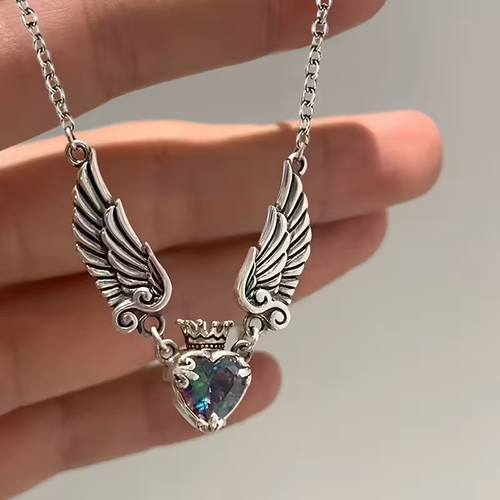 Collier cœur femme - , ailes