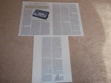 Sony TCD-D7 Portable Dat Review, 3 Pgs , 1995, Rare Infocus