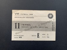 Ticket WORLD CUP 1958 match