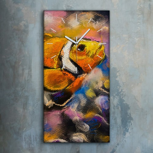 Horloge décorative sur - , toile