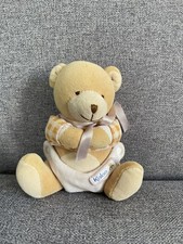 Doudou Peluche Grelot Kaloo Ours Beige Couche Culotte Rose  15 cm