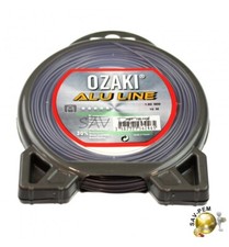fil nylon rond alu line ozaki pour débroussailleuse 1,60mm x 15 M