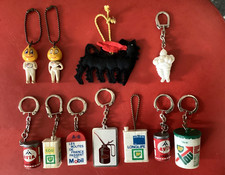 LOT 11 ANCIENS PORTE CLÉ PUBLICITAIRES GARAGE Esso Michelin ..COLLECTION VINTAGE