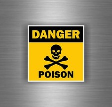 Autocollant sticker voiture moto tuning bomb danger poison tete de mort 