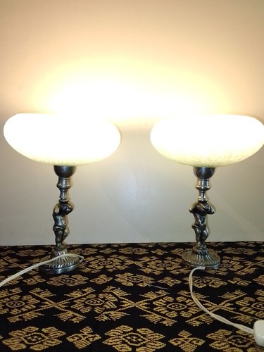 Paire lampes chevet art - paire,