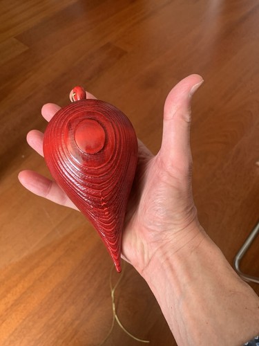Rare boule sculpture bois - sculpture,