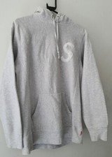 FW15 Supreme S Logo Sweat À Capuche Taille M Gris Moyen