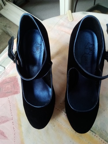 Chaussures noires daim avec - chaussures,