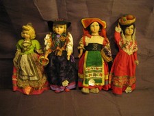 Lot de 4 poupées ANCIENNES