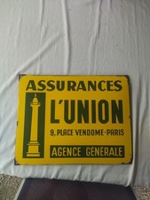 Plaque Émaillée Assurance L'union
