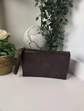Pochette en Cuir Marron - Sacoche - Homme/Femme - Style Décontracté