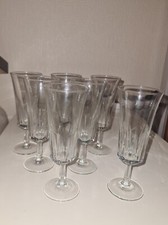 3 flutes à champagne en cristal début XIXe haut. 15 cm 3 crystal champagne glass