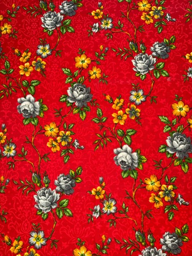 Tissu ancien coton - à, fleurs
