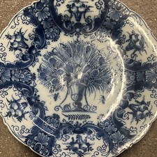 PLAT EN FAIENCE DE DELFT Bleu et blanc 18 EME SIECLE