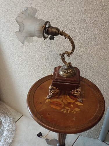 Lampe art nouveau bronze doré - lampe,