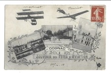 CPA 16 Cognac Aviation Pionniers De l'Air Aéroplane Carte Postale Ancienne 1910