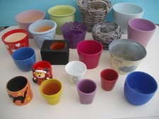 lot de divers cache pots - jardinière - pots pour plantes grasse