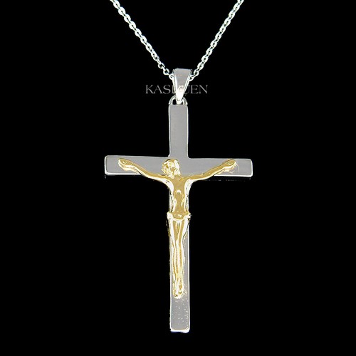 Argent crucifix ton doré - argent, ~