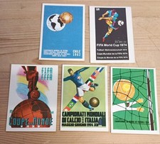 5 STICKERS PANINI WORLD CUP MÜNCHEN 74 AFFICHES 1938 1934 1954 1962 1974