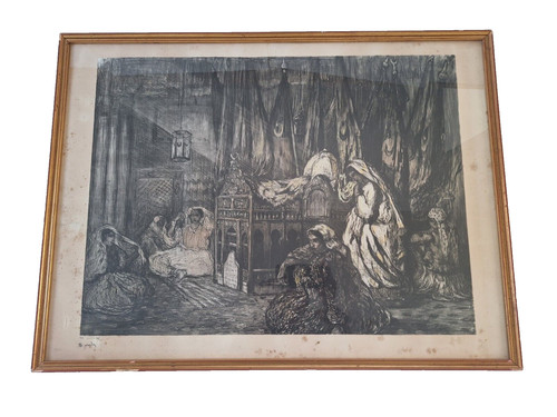Gravure ancienne personnage