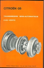 Brochure CITROEN GS Notice TECHNIQUE Transmission semi-Automatique Manuel 1971