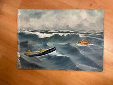 PEINTURE HUILE NAUFRAGE BARRE