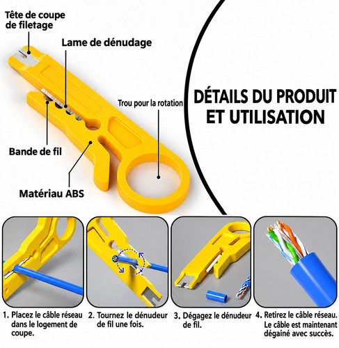 Pince dénuder pour câble - dénuder,