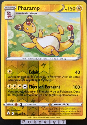 Carte pokemon pharamp 056 - carte, 056/203