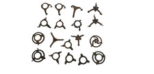 18 Griffes divers en laiton anciens pour tulipe Abat-jour suspension plafonnier