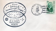 APOLLO 1 AS201 1st Apollo mission Recovery Force USS WALDRON Space cover RARE !!