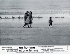 *Aymé Trintignant Une homme et une femme Lelouch Photo exploit papier vint