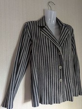 Veste Plissée Rayée Marine