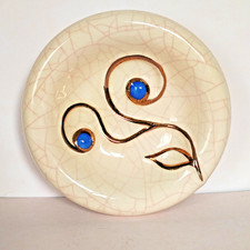 Vide-poche coupelle en faïence de Longwy à décor émaillé floral