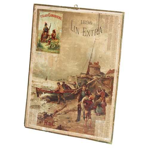 Ancien calendrier 1896 - , carton