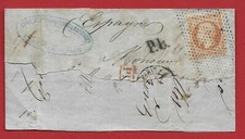 1862 FRAGMENT LETTRE  20 c