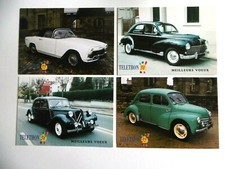 SIMCA Océane PEUGEOT 203  RENAULT 4 CV CITROËN TRACTION 11 lot 4 CP automobile