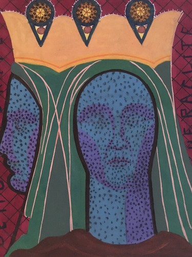 Grand dessin gouache sur - dessin,
