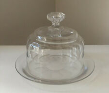 Belle cloche à fromage et son plateau en cristal
