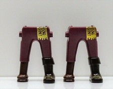 2 X Jambes Rouge Braun Or