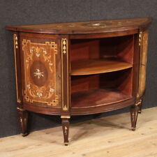 Demi lune buffet style ancien Louis XVI meuble en bois marqueté 20ème siècle