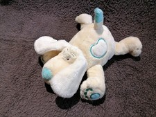 Doudou peluche chien jaune turquoise blanc Anna club plush Etat neuf